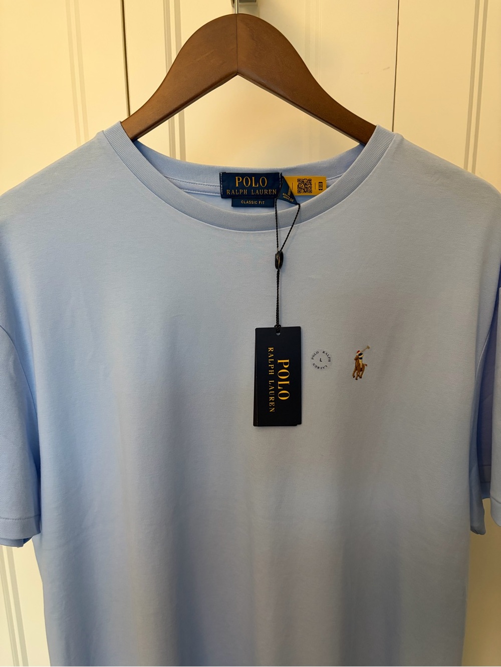 Classic Polo Ralph Lauren Short Sleeve Tee in Light Blue